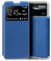 Capa Xiaomi Poco X4 Pro 5G Flip Book com Janela Azul