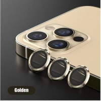 Protetor de Camara em Vidro Temperado Iphone 11 Pro, Iphone 11 Pro Max, Iphone 12 Pro (3 Lentes Frame Aluminio) Dourado