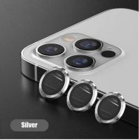 Protetor de Camara em Vidro Temperado Iphone 11 Pro, Iphone 11 Pro Max, Iphone 12 Pro (3 Lentes Frame Aluminio) Prata