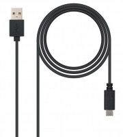 Cabo USB 2.0 3A NANOCABLE Tipo USB-C/M-A/M 1m Preto