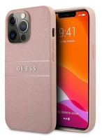 Capa Iphone 13 Pro GUESS Hard Case GUHCP13LPSASBPI Saffiano Stripe Pink