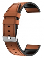 Bracelete Universal 22mm Huawei, Samsung, Xiaomi, Stratos Tipo Pele Castanho