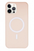 Capa Iphone 12/12 Pro Magsafe Silicone Rosa Claro