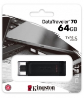 Pen Kingston 64GB Tipo C Datatraveler 70 USB 3.2 em Blister