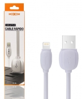 Cabo de Dados Lightning para Iphone MOXOM CC-65 2.4A Branco em Blister