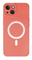 Capa Iphone 14 Magsafe Silicone Coral