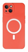Capa Iphone 14 Plus Magsafe Silicone Coral