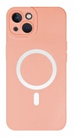 Capa Iphone 14 Plus Magsafe Silicone Rosa Claro