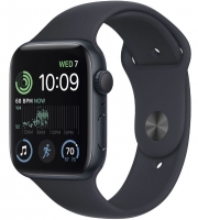 Apple Watch SE (2ª Geração) GPS 44mm Aluminio Meia-Noite com Bracelete Desportiva Meia-Noite