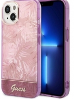 Capa Iphone 14 6.1  GUESS Jungle Collection GUHCP14SHGJGHP Rosa em Blister