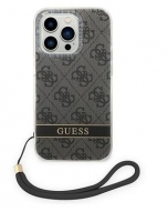 Capa Iphone 14 Pro Max 6.7  GUESS Print Strap GUOHCP14XH4STW Castanho em Blister