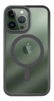 Capa Iphone 13 Pro Max MAGSAFE Transparente com Border Silicone Preto