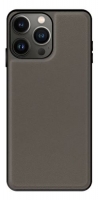 Capa Iphone 14 Pro em Pele Magnetica Cinza Escuro
