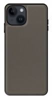 Capa Iphone 14 Plus em Pele Magnetica Cinza Escuro