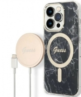 Capa Iphone 14 Pro 6.1  GUESS Magsafe + Charger GUBPP14LHMEACSH Preto em Blister