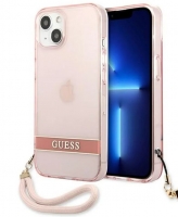 Capa Iphone 13 GUESS Faceplate GUHCP13MHTSGSP Rosa em Blister