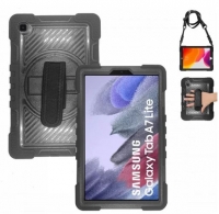 Capa Samsung Galaxy Tab A7 Lite 8.4  (Samsung T220, Samsung T225) Flip Book com Fita Preto