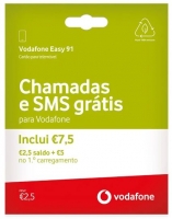 Cartão Sim Vodafone 2.50? Easy 91