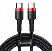 Cabo de Dados Tipo C para Tipo C BASEUS PD100W CATWJ-A01 2m Vermelho