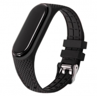 Bracelete Xiaomi Mi Band 5, Mi Band 6 Strap LIFESTYLE Silicone Preto