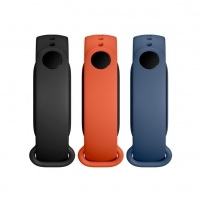 Pack 3 Braceletes Xiaomi Mi band 5, Mi band 6 Silicone (Preto, Laranja, Azul) Original