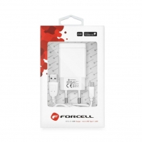 Carregador de Viagem Forcell 2.4A 18W com PD and Quick Charge 4.0 com Cabo USB - USB-C em Blister