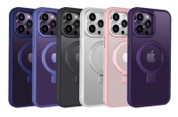 Capa Iphone 13 Pro Max Magsafe com Anel de Suporte 360 Roxo