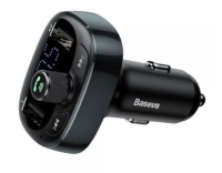 Transmissor MP3 Bluethooth Car Charger BASEUS T-Type S-09A CCTM-01 Standard Edition Preto