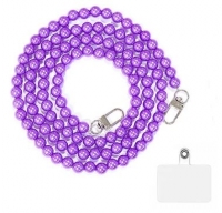 Cordão em Perolas Universal para Smartphones Roxo