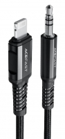 Cabo Audio Lightning para Jack 3.5mm (Macho) MFI ACEFAST C1-06 1.2m Preto