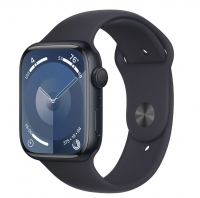 Apple Watch Series 9 GPS 45mm Alumínio Meia-Noite com Bracelete Desportiva Meia-Noite - M/L