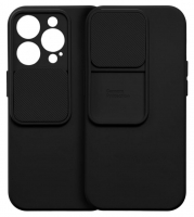 Capa Iphone 15 Plus Silicone SLIDE CAM Preto