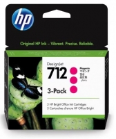 Tinteiro HP 712 3-Pack 29-ML Magenta Original