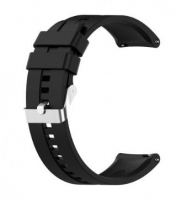 Bracelete Universal 22mm Xiaomi Amazfit Bip / GTS / Bip Lite / Huawei / Samsung Silicone Preto