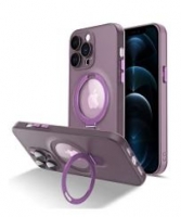 Capa Iphone 13 Pro Max com Anel de Suporte 360 e Proteção de Vidro da Camara Roxo