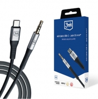 Cabo Auxiliar 3MK USB-C para Jack 3.5mm