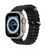 Bracelete Apple Watch 42mm, 44mm, 45mm DUX DUXIS Ocean Wave Silicone Strap Preto