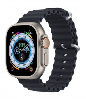 Bracelete Apple Watch 42mm, 44mm, 45mm DUX DUXIS Ocean Wave Silicone Strap Graphite