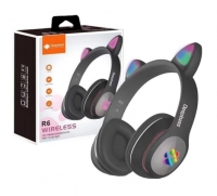 Headphones Deepbass R6 Wireless Stereo com Orelhas Preto