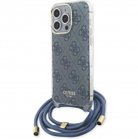 Capa Iphone 15 Pro GUESS com Cordão e Estampado Azul (GUHCP15LH4PSEGP)