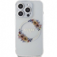 Capa Iphone 15 Pro Max GUESS Flowers com Magsafe (GUHMP15XHFWFCT)