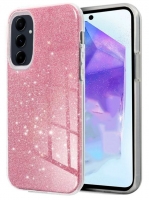 Capa Samsung Galaxy A55 5G (Samsung A556) GLITTER CASE Silicone Rosa