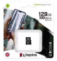 Cartão de Memória 128GB Kingston Canvas Select Plus MicroSD CL10 em Blister