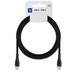 Cabo de Dados USB-C para USB-C PJ73-13-3 BLUESTAR ECO 3A 60W 1m Preto