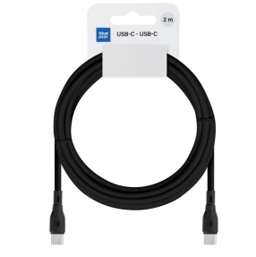 Cabo de Dados USB-C para USB-C PJ73-13-4 BLUESTAR ECO 3A 60W 2m Preto
