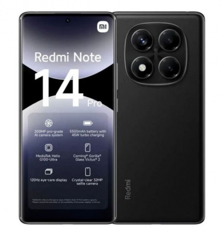 Xiaomi Redmi Note 14 Pro Plus 5G 8GB/256GB Dual Sim Midnight Black
