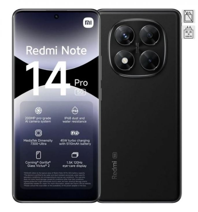 Xiaomi Redmi Note 14 Pro 8GB/256GB 5G Dual Sim Preto (Grade A Usado)