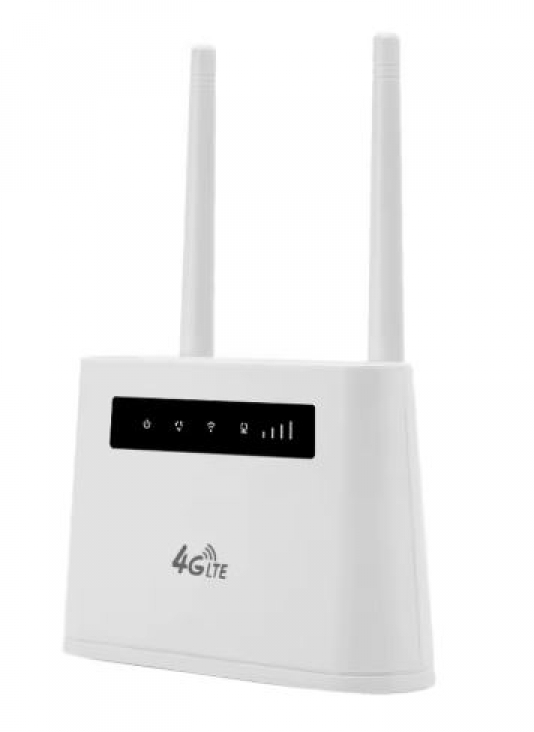 Router 4G R102 Wireles RJ45 com suporte cartão SIM Ethernet Bateria 4400mAh Branco