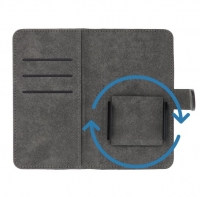 Capa Universal Flip Book XL para Samsung A12 / A13 4G / A34 5G / A02s / Xiaomi Redmi 12 4G / 12C / Note 12 4G / 12 Pro 5G Oppo A53s / A72 / A92 Preto