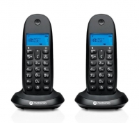 Telefone Fixo Sem Fios Motorola C1002CB Duo Preto